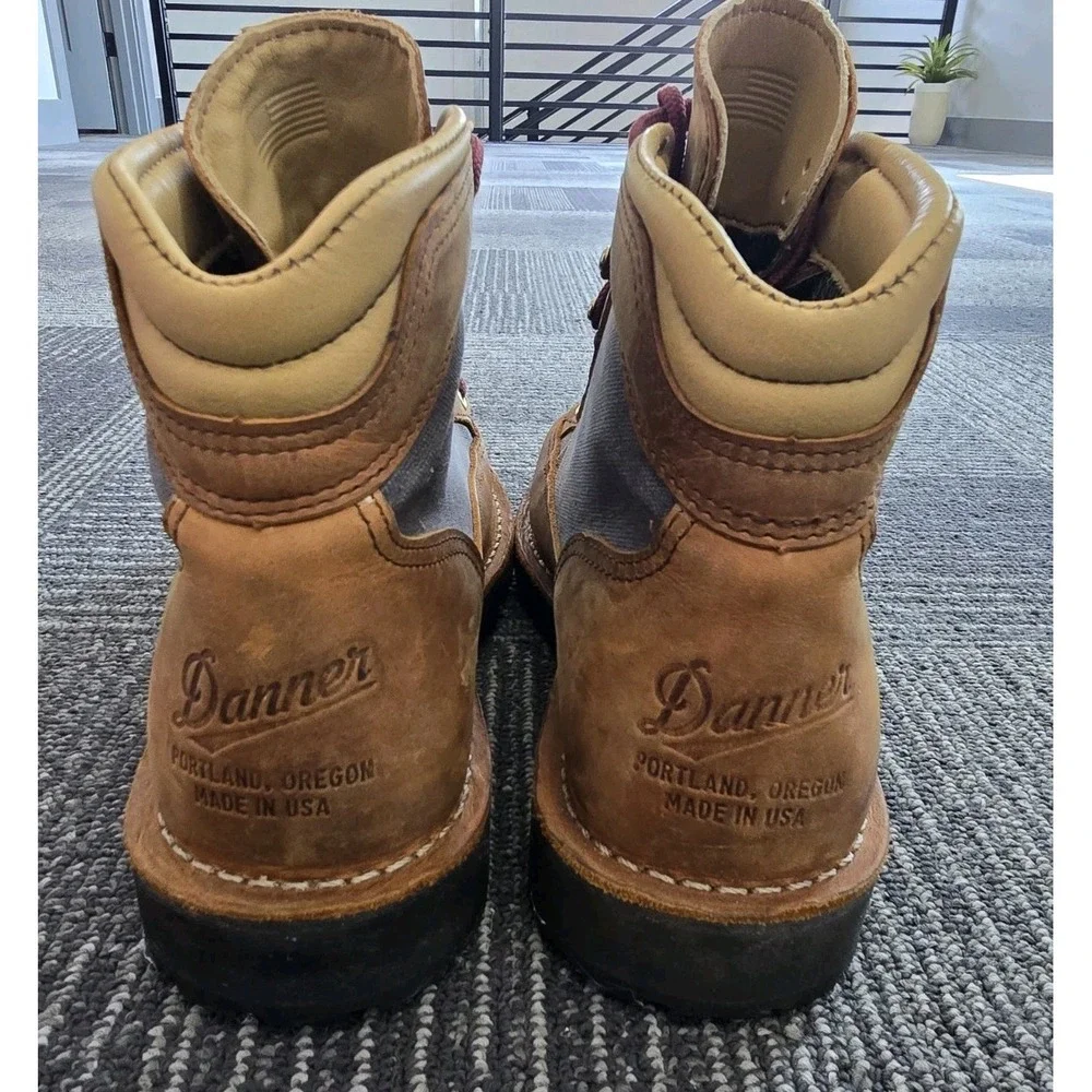 Danner Ridge Tan Gray Leather Gore-Tex Hiking Boots Men's US Size 10 EE